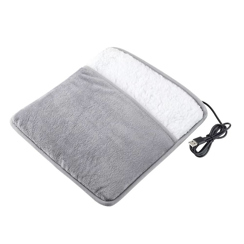 Electric Heating Foot Pad  Washable Plush Feet Warmer For Home  Office Comfort 6