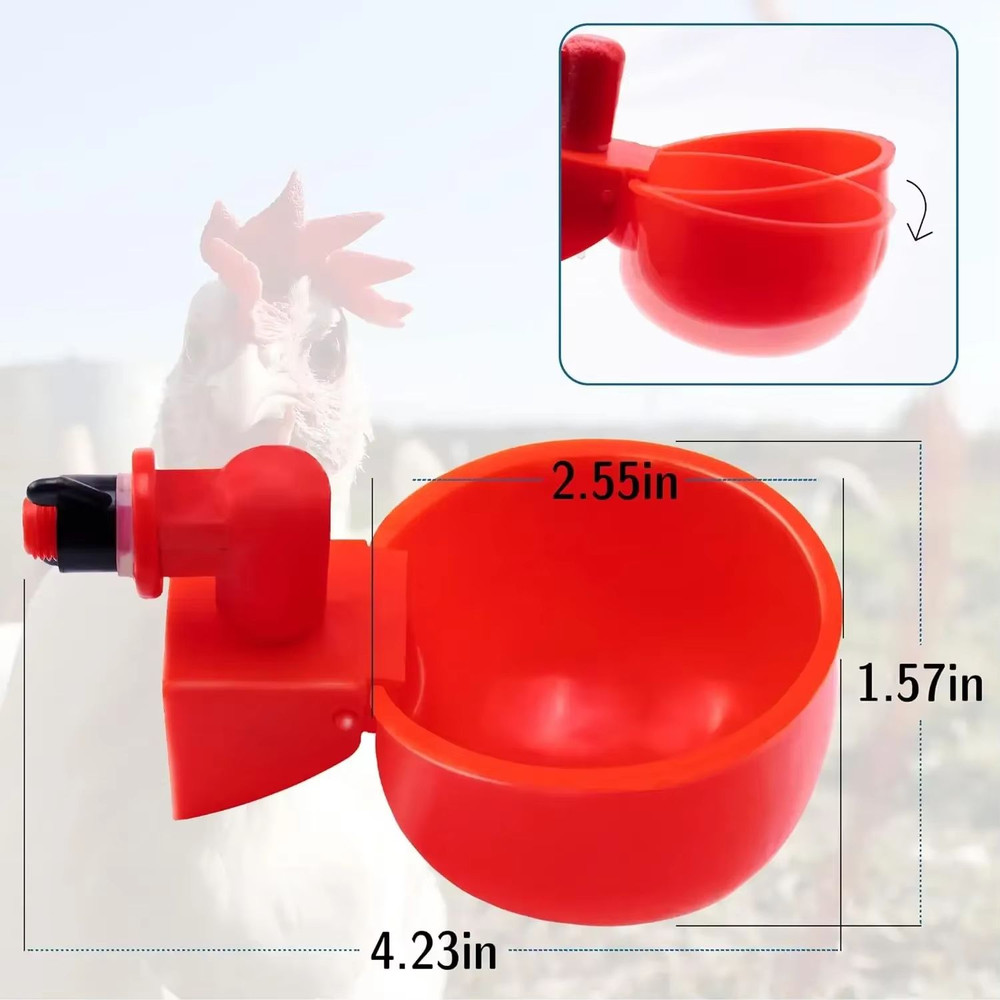 Automatic Poultry Drinking Cups Easy Install Chicken Duck Water Dispenser System 2