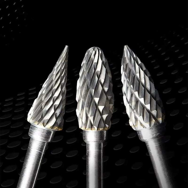 PrecisionPro Tungsten Carbide Rotary Burr Set  10Piece DoubleCut Grinding  Carving Tools For Dremel 5
