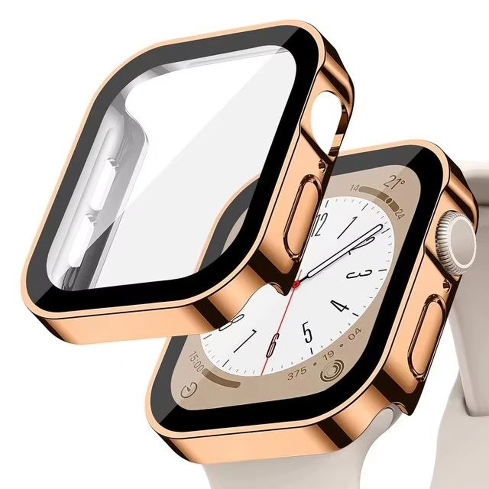 ClearShield EdgeGuard Glass Case For Apple Watch Full Coverage Screen Protector Case For Series S 7