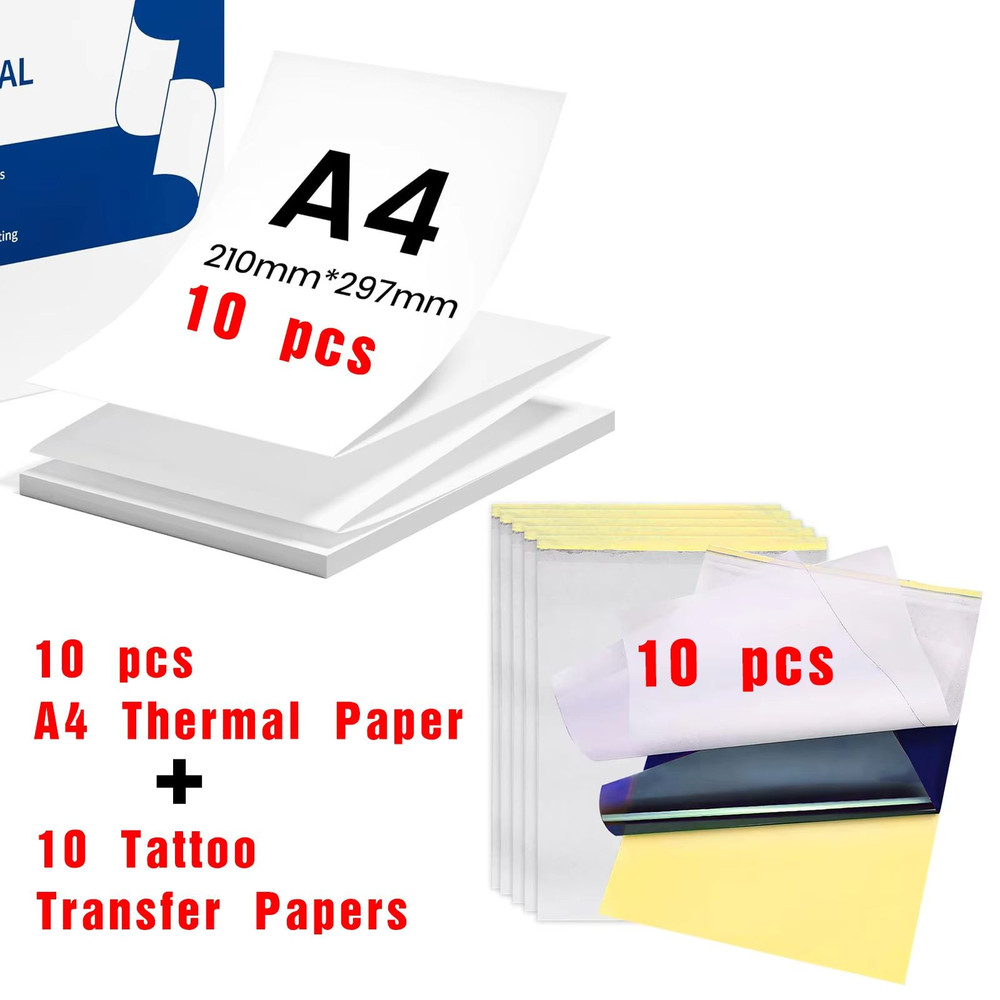 2025 Portable Tattoo Thermal Printer Wireless Bluetooth A4 Stencil And Document Printer 6