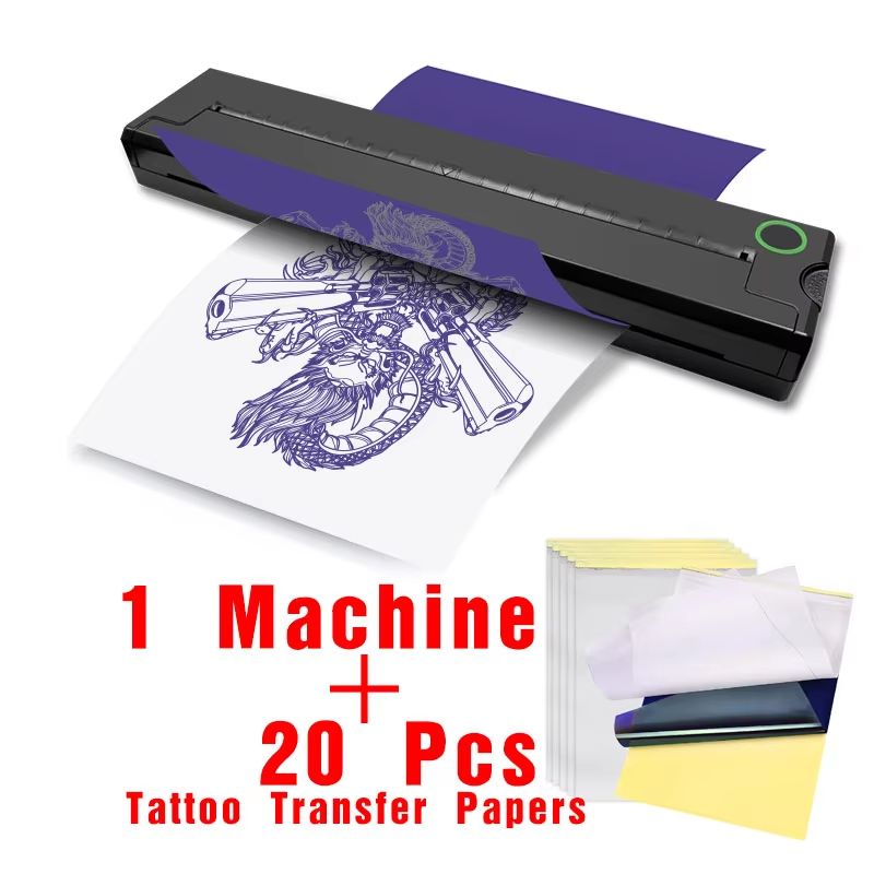 2025 Portable Tattoo Thermal Printer Wireless Bluetooth A4 Stencil And Document Printer 7