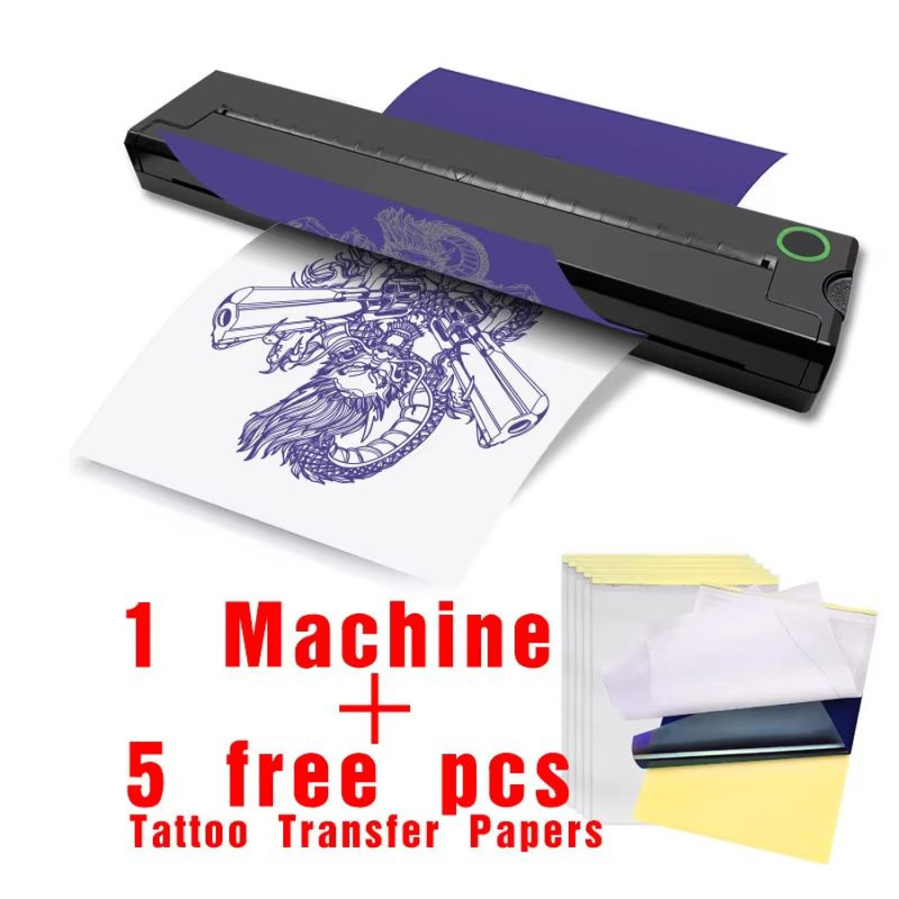 2025 Portable Tattoo Thermal Printer Wireless Bluetooth A4 Stencil And Document Printer 8