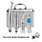 4Piece Professional Dental Handpiece Set High Low Speed Air Turbine Kit With Contra Angle Straigh 15