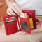 Minimalist Womens Short Wallet Double Zipper Leather Card Holder Coin Purse 2