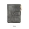 Minimalist Womens Short Wallet Double Zipper Leather Card Holder Coin Purse 10