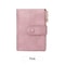Minimalist Womens Short Wallet Double Zipper Leather Card Holder Coin Purse 11