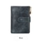 Minimalist Womens Short Wallet Double Zipper Leather Card Holder Coin Purse 8