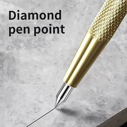 diamond nib titanium pen set – precision cutting tool for glass, metal, tile & wood
