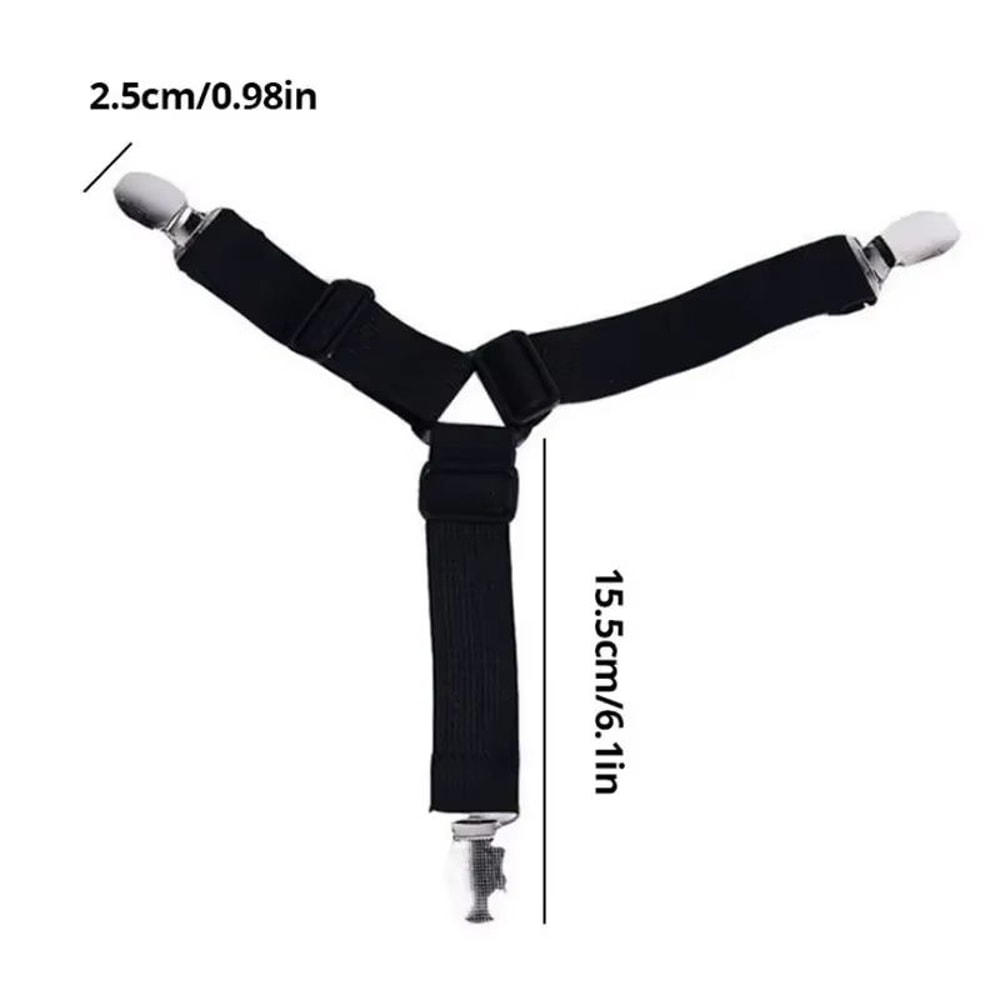 Adjustable Bed Sheet And Quilt Holder Set Elastic Mattress Clips For Secure And Neat Bedding 3