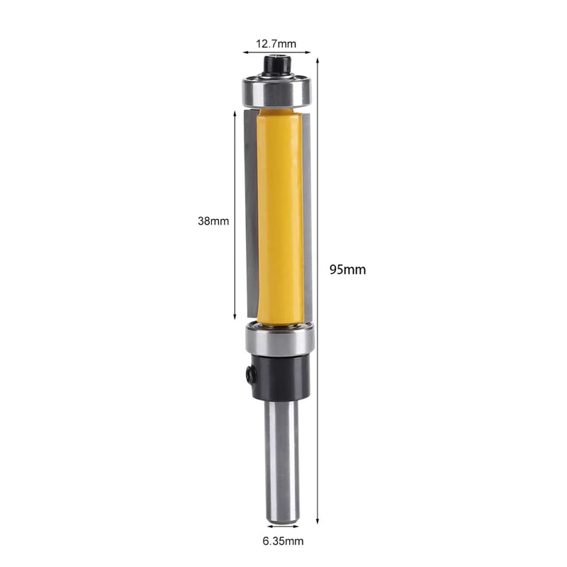 Flush Trim Router Bit With Top And Bottom Bearing 14 Inch Shank Precision Woodworking Cutter 4