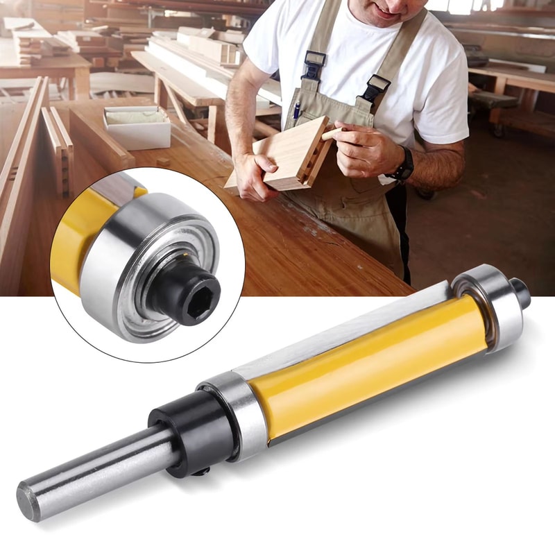 Flush Trim Router Bit With Top And Bottom Bearing 14 Inch Shank Precision Woodworking Cutter 5