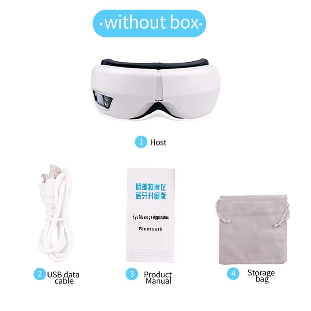 6D Smart Eye Massager With Heat Air Compression  Bluetooth Music 6