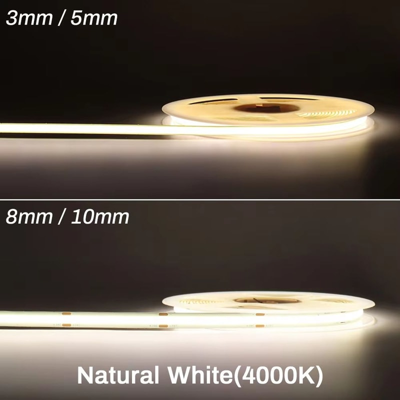 High Brightness COB LED Strip Light 12V24V DC Flexible RA90 Tape Lighting Bar For DIY Home And Car 11