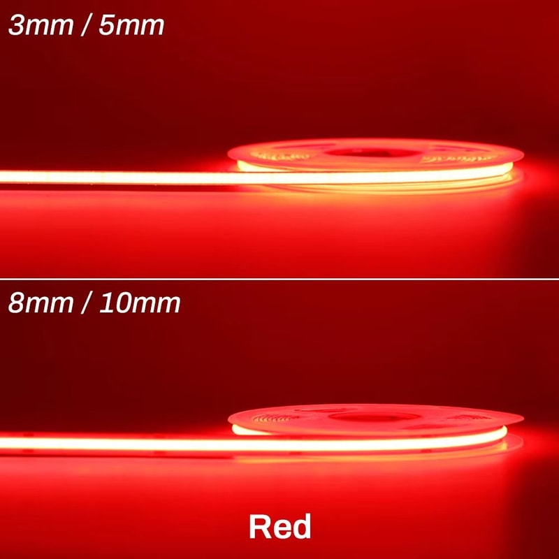 High Brightness COB LED Strip Light 12V24V DC Flexible RA90 Tape Lighting Bar For DIY Home And Car 12