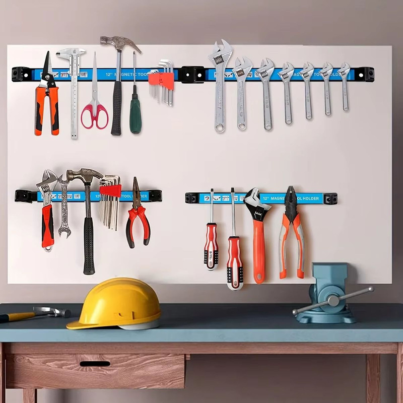 HeavyDuty Magnetic Tool Holder Bar Wall Mount Organizer Rack For Garage Workshop Or Home 1