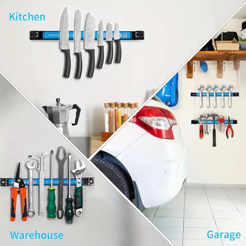 HeavyDuty Magnetic Tool Holder Bar Wall Mount Organizer Rack For Garage Workshop Or Home 2