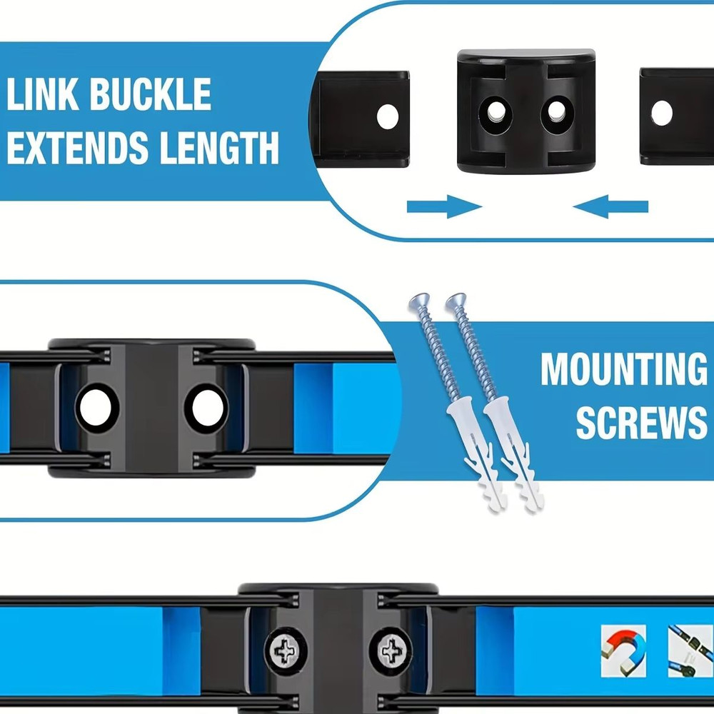 HeavyDuty Magnetic Tool Holder Bar Wall Mount Organizer Rack For Garage Workshop Or Home 3