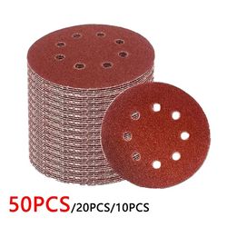 premium 125mm 8-hole sanding discs for wood and metal - multi-grit abrasive polishing pads