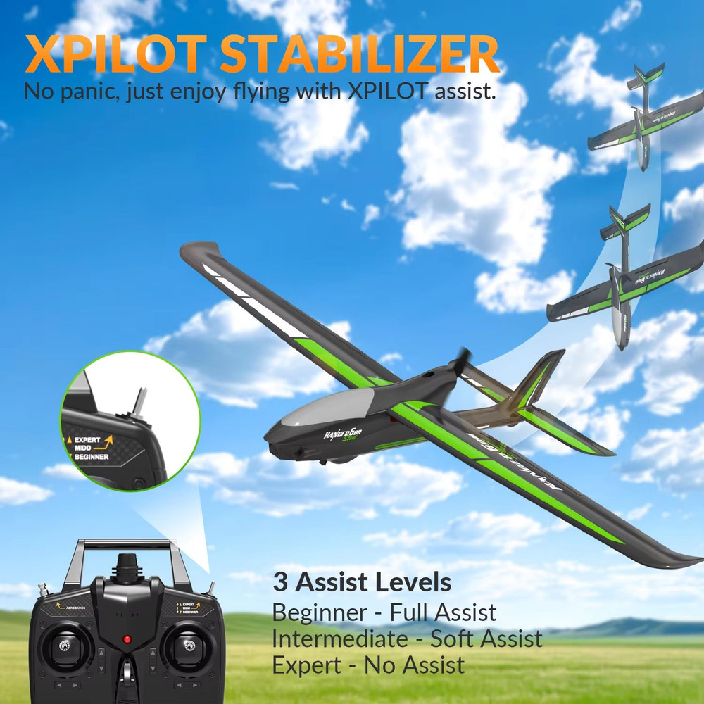 VolantexRC Ranger 600  4CH RC Airplane With 6Axis Gyro Stabilizer  OneKey Aerobatics 4