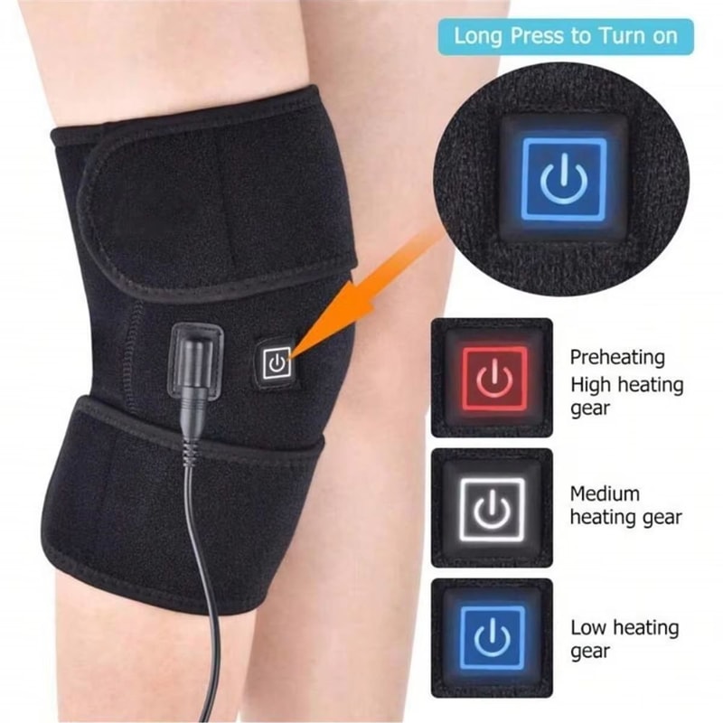 ThermaVibe Heated Knee Massager With Vibration Therapy 0