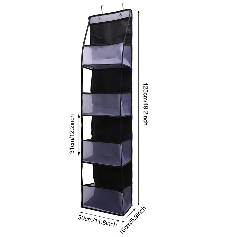 SpaceEase 46Layer OvertheDoor Hanging Organizer For Closet Bathroom Bedroom 7