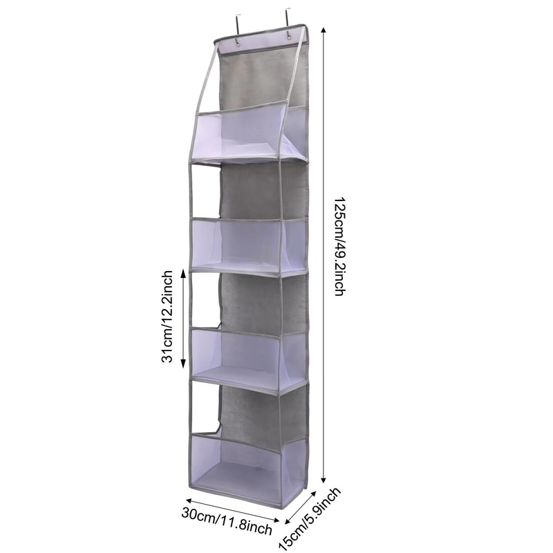 SpaceEase 46Layer OvertheDoor Hanging Organizer For Closet Bathroom Bedroom 5