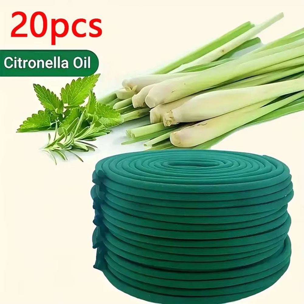 LumaLeaf 48Piece Lemongrass Scented Candle Set With Stand Natural Outdoor Candle Collection 6