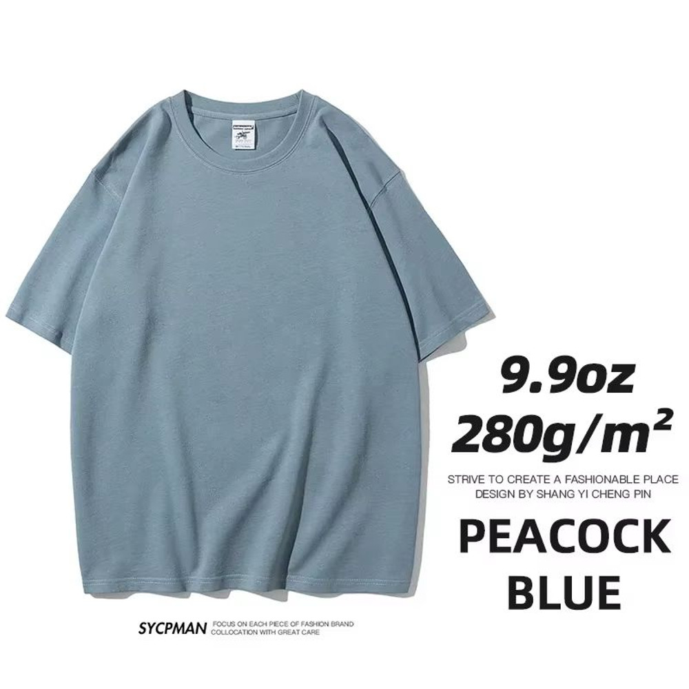 UrbanEdge 280gsm Heavy Cotton Oversized TShirt For Men Premium Solid Color Short Sleeve Tee 9