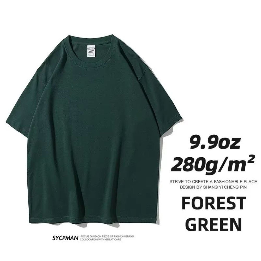 UrbanEdge 280gsm Heavy Cotton Oversized TShirt For Men Premium Solid Color Short Sleeve Tee 14