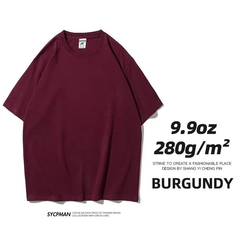 UrbanEdge 280gsm Heavy Cotton Oversized TShirt For Men Premium Solid Color Short Sleeve Tee 16