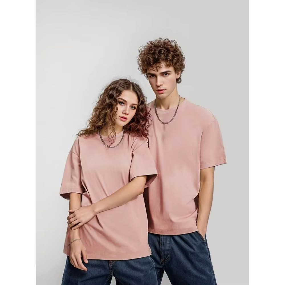 UrbanEdge 280gsm Heavy Cotton Oversized TShirt For Men Premium Solid Color Short Sleeve Tee 3