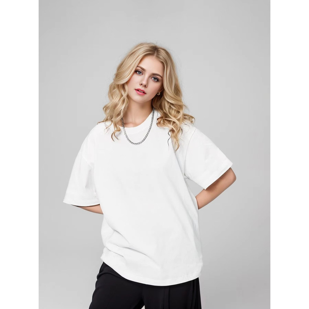 UrbanEdge 280gsm Heavy Cotton Oversized TShirt For Men Premium Solid Color Short Sleeve Tee 5