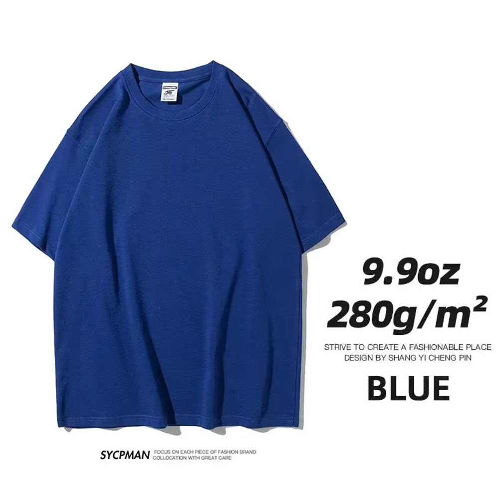 UrbanEdge 280gsm Heavy Cotton Oversized TShirt For Men Premium Solid Color Short Sleeve Tee 8