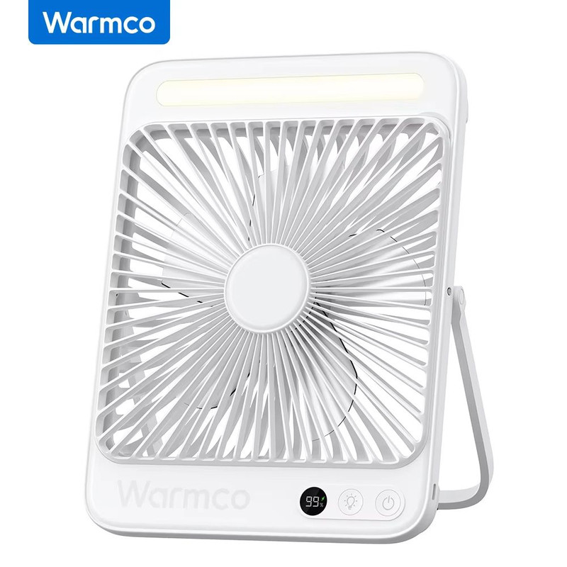 Warmco D4 Rechargeable Camping Fan With LED Light  20000mAh Battery 48H Runtime  Quiet 8 Cooling Po 7