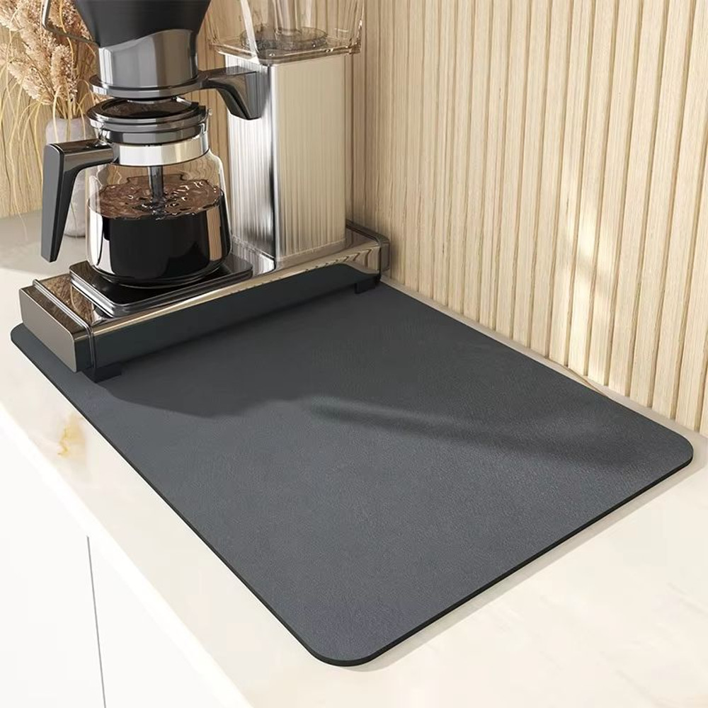 AquaDry Super Absorbent Kitchen Mat QuickDry AntiSkid Dish Drying Pad For Sink Countertop Bathroo 0