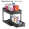 TidyMax 2Tier Under Sink Organizer Sliding Cabinet Storage Rack With Hooks Hanging Cup For Bathro 9