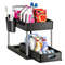 TidyMax 2Tier Under Sink Organizer Sliding Cabinet Storage Rack With Hooks Hanging Cup For Bathro 7