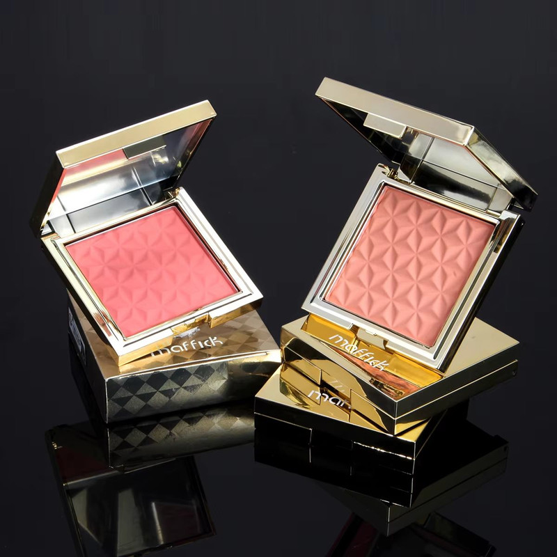 GlowMuse Gold Relief Blush Palette LongLasting Nude Pink Orange Shades For Natural Radiance 3