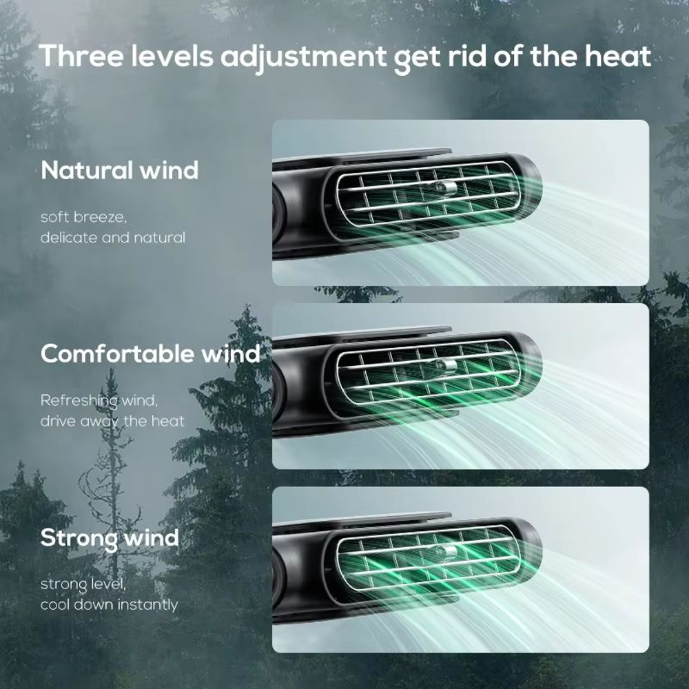 CoolRide Car Headrest Cooling Fan  3Speed Adjustable Rear Seat Air Circulation Fan For Summer Comfo 3