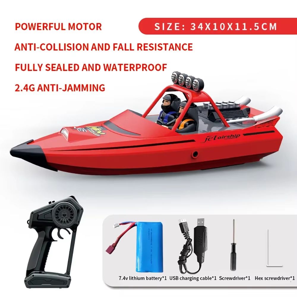 TY725 HighSpeed RC Jet Boat Turbojet Remote Control Boat With Low Battery Alarm For Adults Kids 6