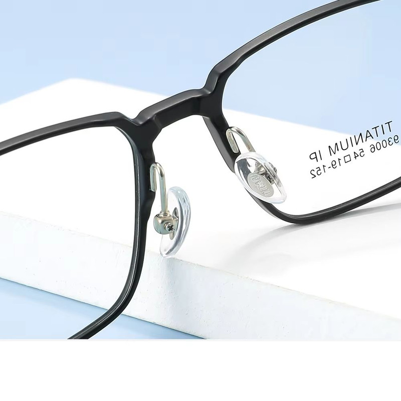 VIZION 3in1 Pure Titanium Glasses Frame Full Rim Square Eyewear With Polarized ClipOn Sunglasses 3