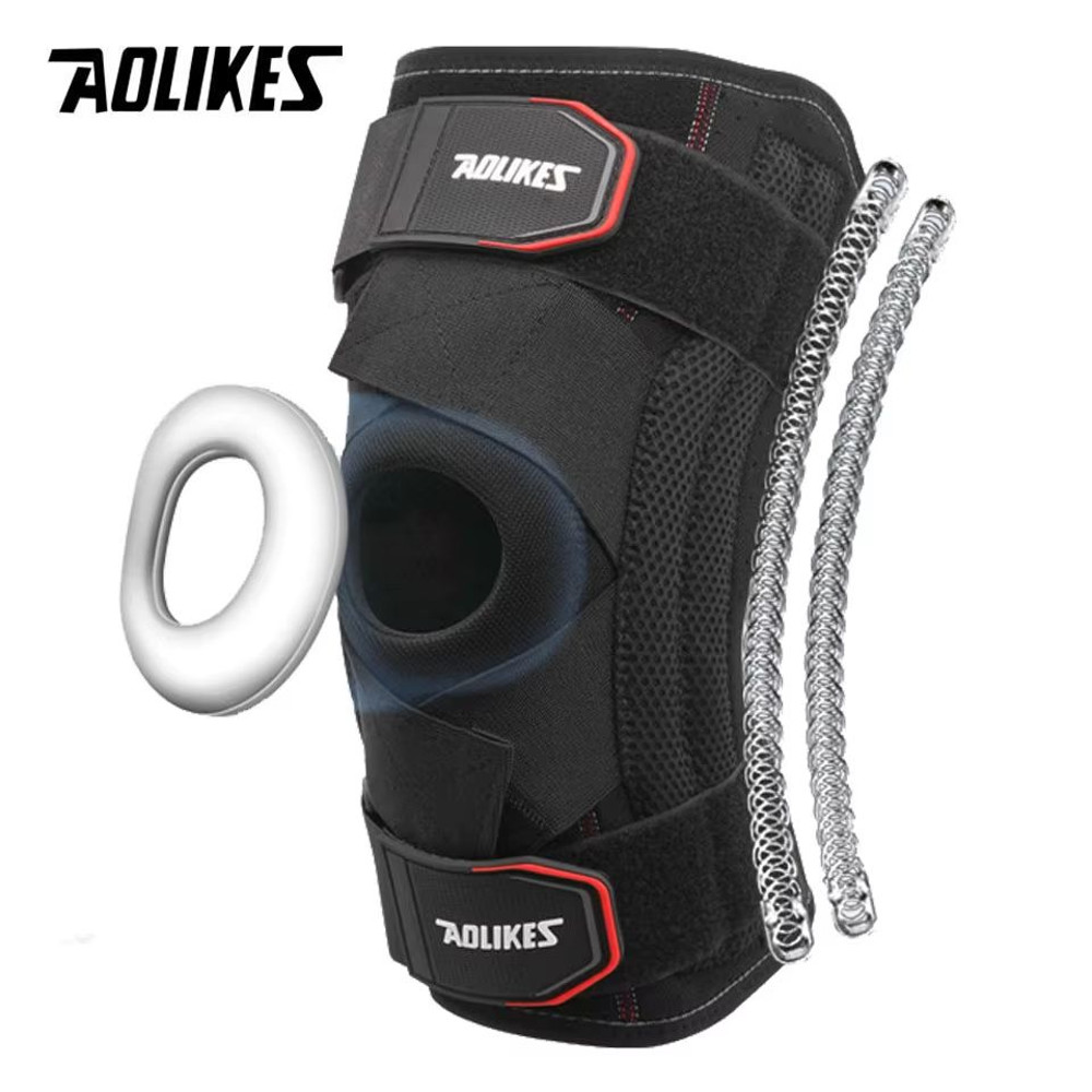 AOLIKES Knee Support Brace With Patella Gel Pad Side Stabilizers Compression Sleeve For Knee Pain 0