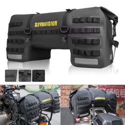 mototrek waterproof motorcycle rear seat bag – 20l–100l expandable travel tail bag & helmet storage for touring and adve