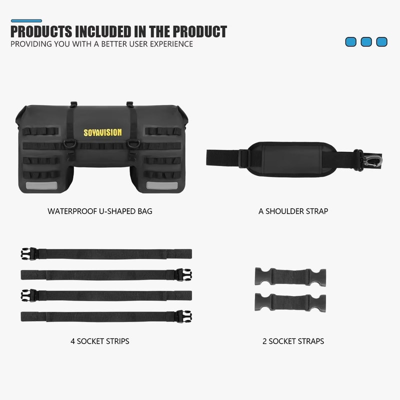 MotoTrek Waterproof Motorcycle Rear Seat Bag 20L100L Expandable Travel Tail Bag Helmet Storage Fo 5