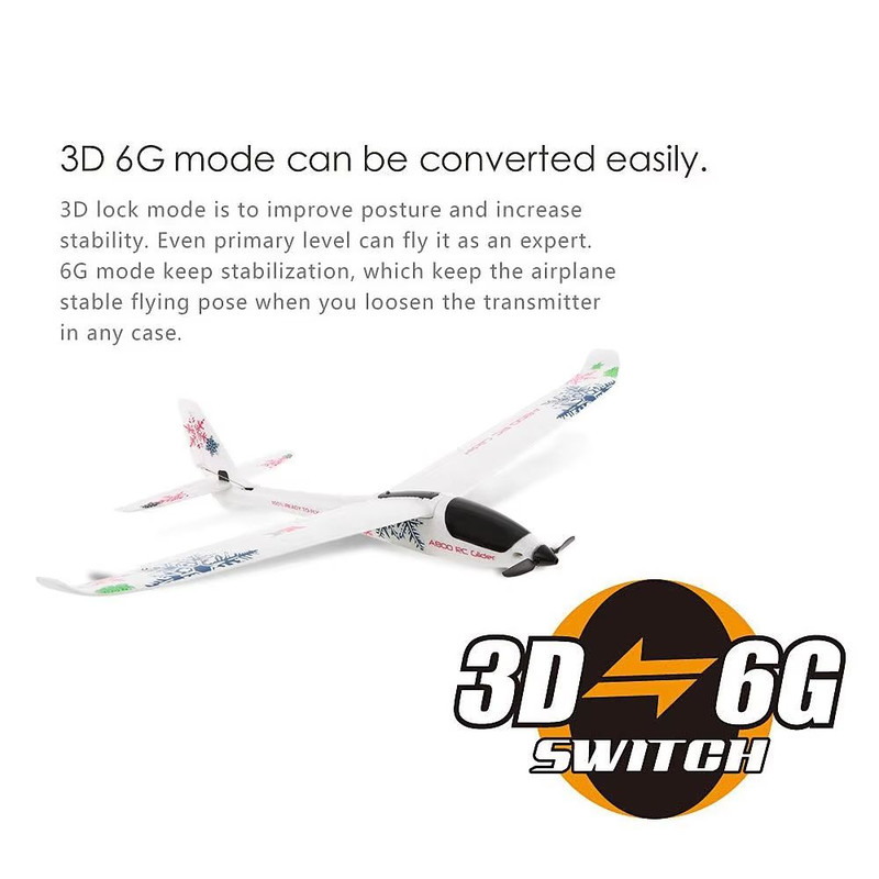 Wltoys XK A800 5CH RC Airplane  HighPerformance Remote Control Glider With 3D6G Stabilization  EPO  5