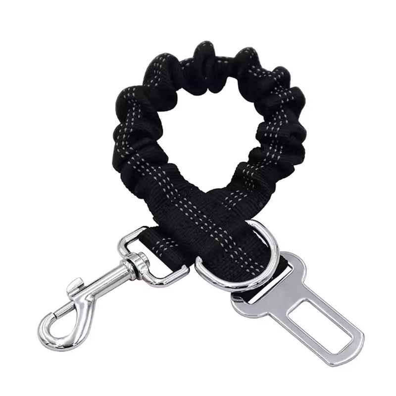 PawGuard Adjustable Dog Car Seat Belt Elastic Safety Leash For Pets With Buffer Shock Absorption 2