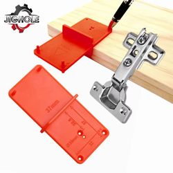 proalign hinge hole drilling guide – 35mm/40mm door cabinet hinge jig locator woodworking tool for precision installatio