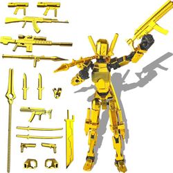 titan t13 transforming action figure robot set – multi-jointed movable hero and dog toy for kids