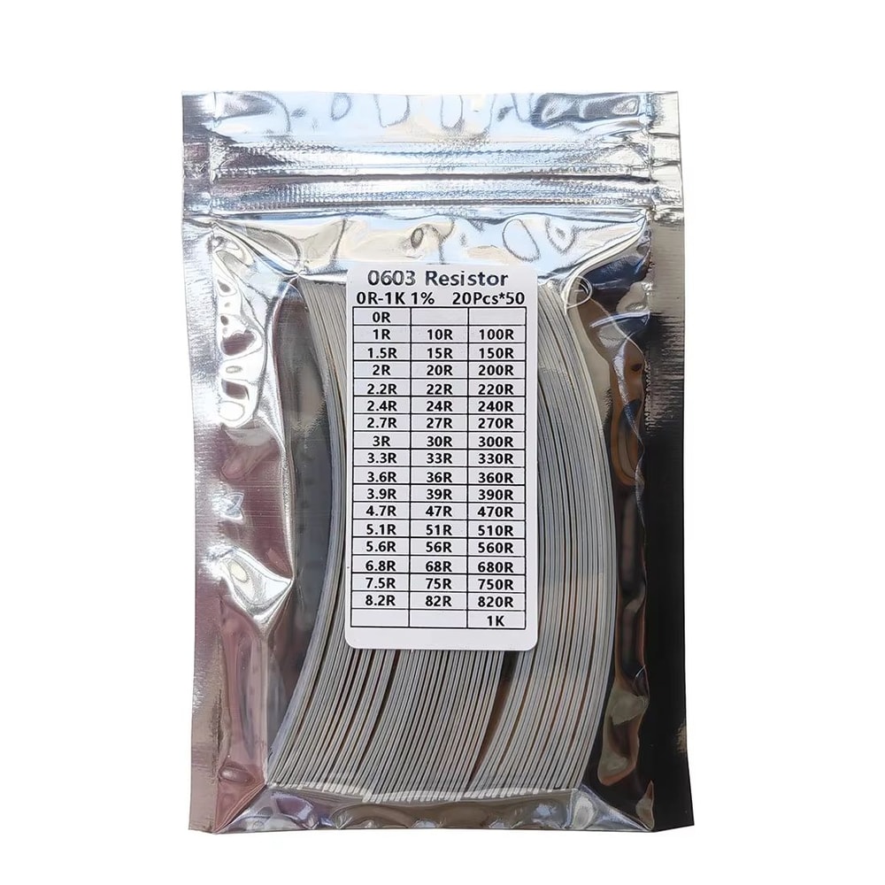 SMD Resistor Assortment Kit 02011206 50 Values 1 Precision Sample Set 1000PCS 4